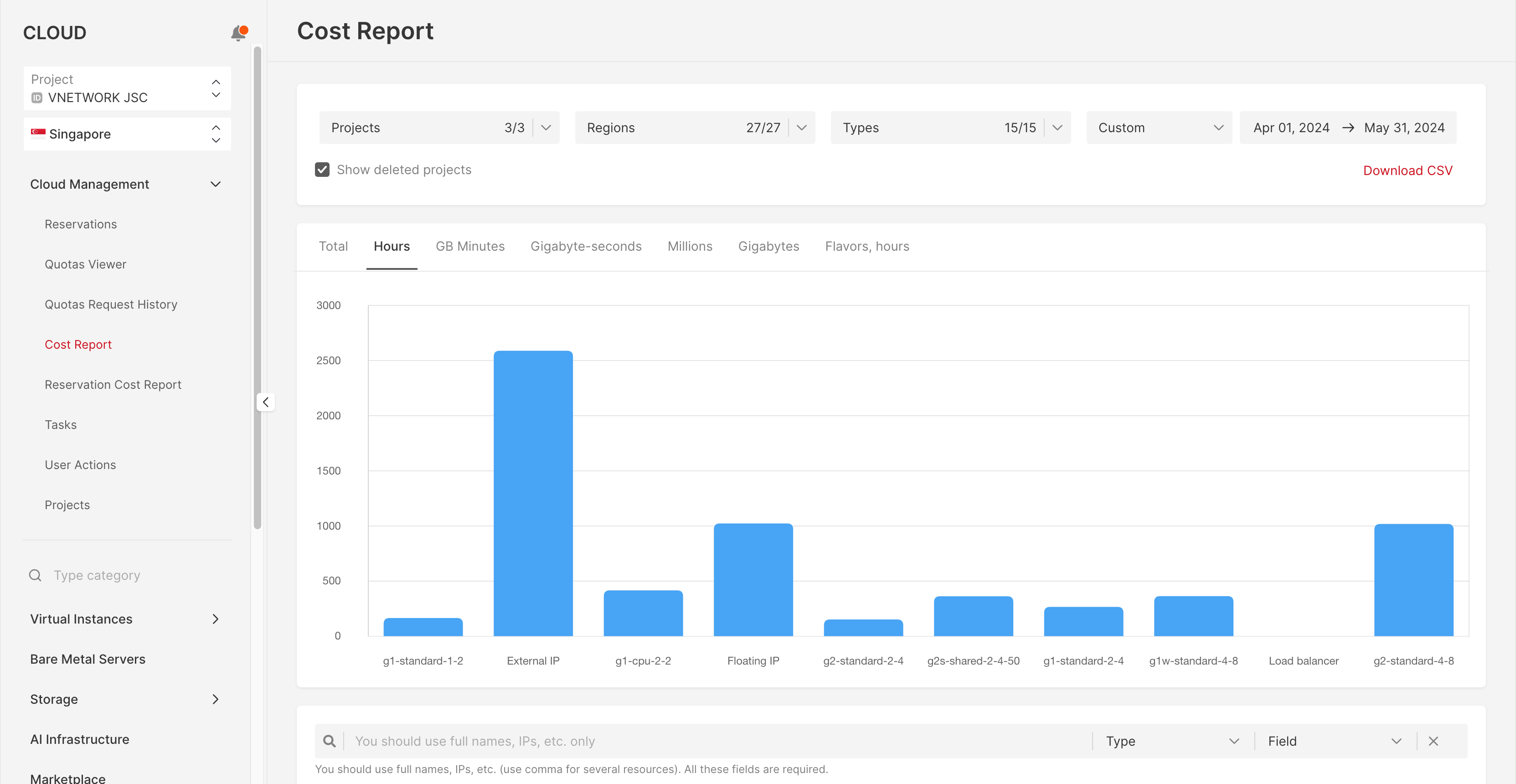 Finding Customer reports in the main menu